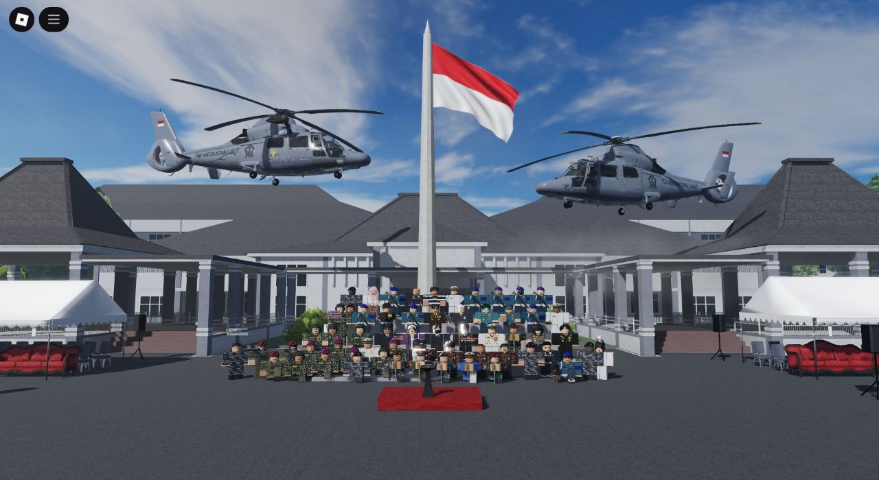 Presiden Monaaruuu resmikan AAL V2 di Roblox, defile Marinir dan Rafale meriahkan parade