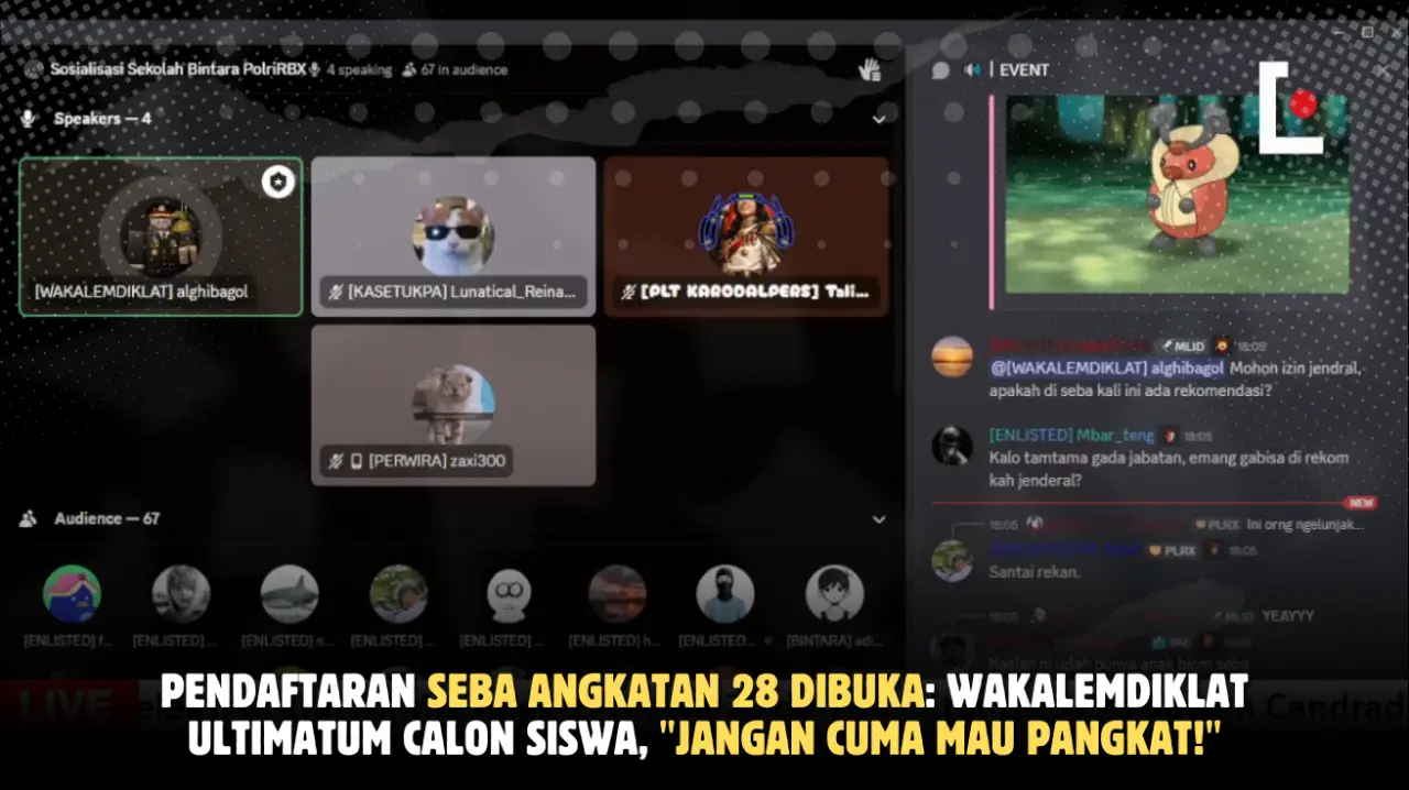 Pendaftaran SEBA Angkatan 28 Dibuka: Wakalemdiklat Ultimatum Calon Siswa, "Jangan Cuma Mau Pangkat!"